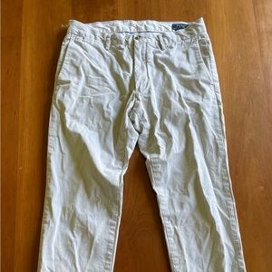 Men’s Polo Ralph Lauren 30” Waist 30” Length Stretch Slim Fit Chino Pants Stone
